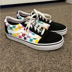 Women’s Vans size 8 Rainbow (checkered)